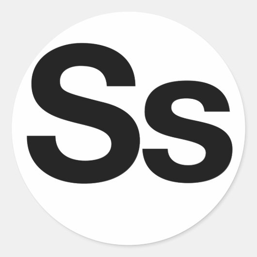 Helvetica SS Ronde Sticker (Voorkant)