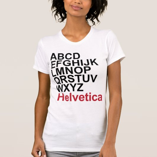 Helvetica T-Shirt - Gepersonaliseerd (Voorkant)