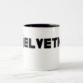 Helvetica Tweekleurige Koffiemok (Center)