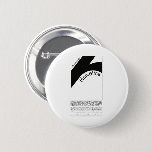 Helvetica Typography | Demo Design Ronde Button 5,7 Cm (Voorkant /achterkant)