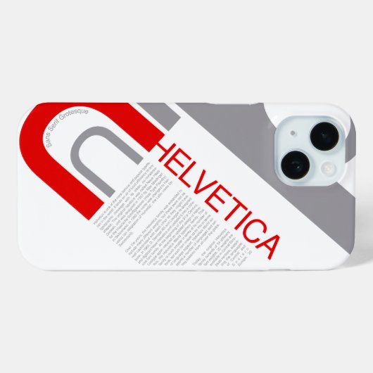 Helvetica Typography | Design Case-Mate iPhone Case (Achterkant (horizontaal))
