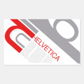 Helvetica Typography | Design Rechthoekige Sticker (Voorkant)
