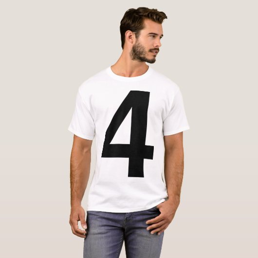 Helvetica Vier T-shirt (Voorkant volledig)