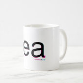 helvetica vs arial tea koffiemok (Voorkant rechts)