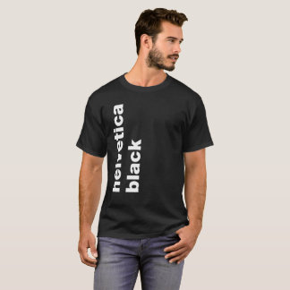 helvetica zwart t-shirt