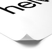 helvetican geen Poster (Hoek)