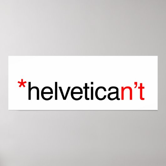 helvetican geen Poster (Voorkant)