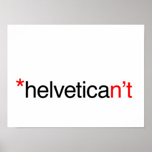 helvetican geen Poster