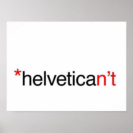 helvetican geen Poster (Voorkant)