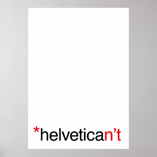 helvetican geen Poster (Voorkant)