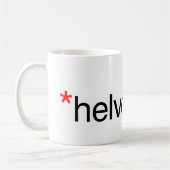 helvetican niet koffiemok (Links)