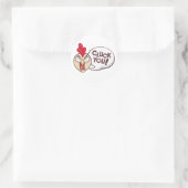 Hem je op! ronde sticker (Tas)