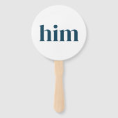 Hem of Haar Vrijgezellenfeest Spel, Bruid of bruid Handwaaier (Achterkant)