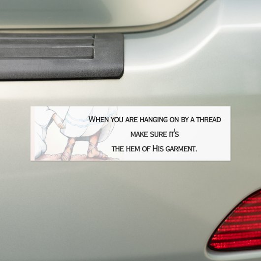 Hem van zijn kleding bumpersticker (Op auto)