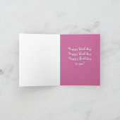 Hem vs. aap Verjaardag Kaart (Binnen)