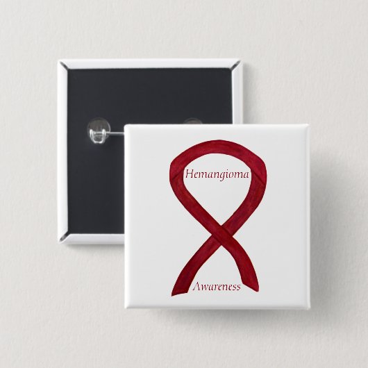 Hemangioma Bewustheid Ribbon Aangepaste Pijn Vierkante Button 5,1 Cm (Voorkant /achterkant)