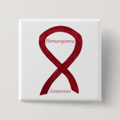 Hemangioma Bewustheid Ribbon Aangepaste Pijn Vierkante Button 5,1 Cm (Voorkant)