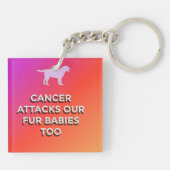 Hemangiosarcoma Cancer Dog Memorial Sleutelhanger (Achterkant)