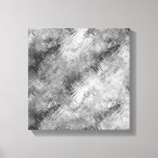 Hematiet Grijs Gekrabbeld Textuur Canvas Afdruk (Voorkant)