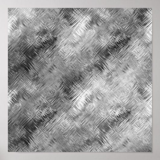 Hematiet Grijs Gekrabbelde Textuur Poster (Voorkant)