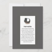 Hematiet Kwarts Crystal Betekenis Sieraden Display Feestdagenkaart (Voorkant)