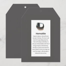 Hematiet Kwarts Crystal Betekenis Sieraden Display Feestdagenkaart