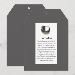 Hematiet Kwarts Crystal Betekenis Sieraden Display Feestdagenkaart