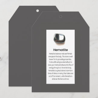 Hematiet Kwarts Crystal Betekenis Sieraden Display Feestdagenkaart