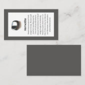 Hematiet Kwarts Crystal Betekenis Sieraden Display Visitekaartje (Voorkant / Achterkant)