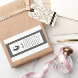 Hematiet Kwarts Crystal Betekenis Sieraden Pakket Rechthoekige Sticker