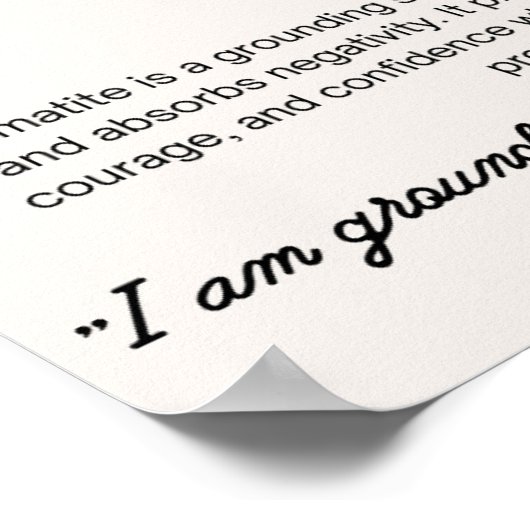 Hematiet Stone Crystal Betekenis Poster (Hoek)