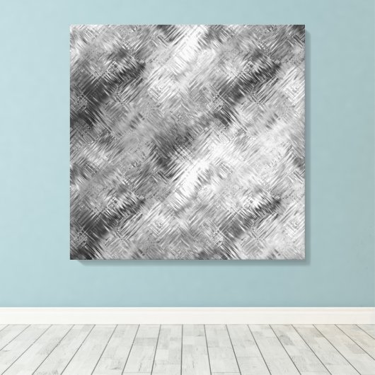 Hematite grijze gekramde textuur canvas afdruk (Insitu (Houten vloer))