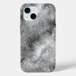 Hematite grijze gekramde textuur iPhone 15 case