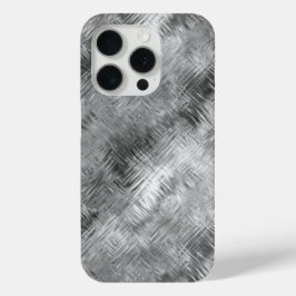 Hematite grijze gekramde textuur iPhone 15 pro case