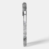 Hematite grijze gekramde textuur Case-Mate iPhone case (Achterkant / Links)