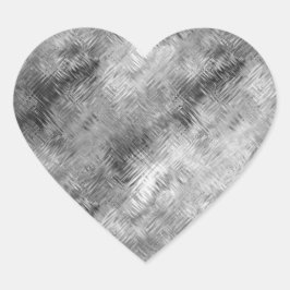 Hematite grijze gekramde textuur hart sticker