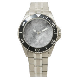 Hematite grijze gekramde textuur horloge