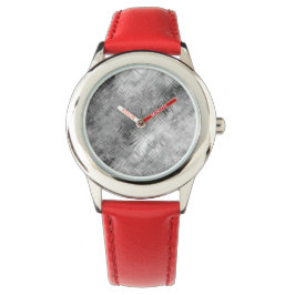 Hematite grijze gekramde textuur horloge