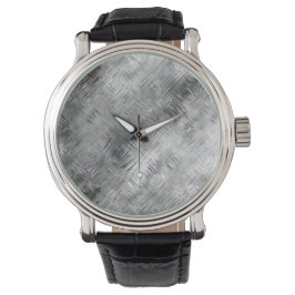 Hematite grijze gekramde textuur horloge