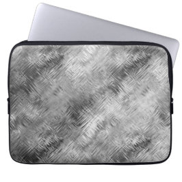 Hematite grijze gekramde textuur laptop sleeve