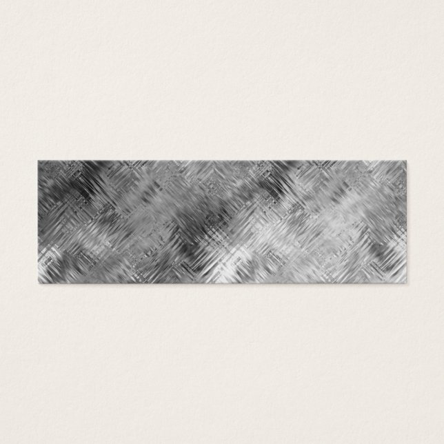 Hematite grijze gekramde textuur mini visitekaartjes (Voorkant)