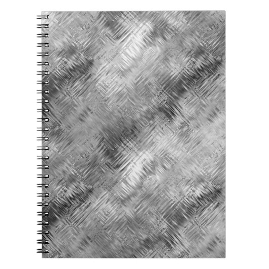 Hematite grijze gekramde textuur notitieboek (Voorkant)