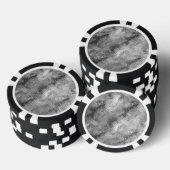 Hematite grijze gekramde textuur pokerchips (Opstapeling)