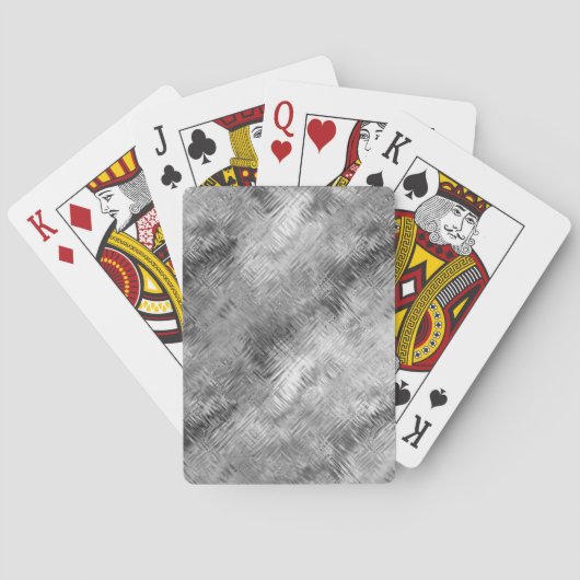 Hematite grijze gekramde textuur pokerkaarten (Achterkant)