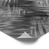 Hematite grijze gekramde textuur poster (Hoek)