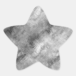 Hematite grijze gekramde textuur ster sticker