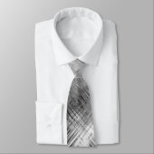 Hematite grijze gekramde textuur stropdas (Gebonden)