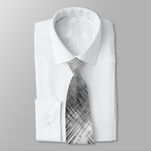 Hematite grijze gekramde textuur stropdas (Gebonden)