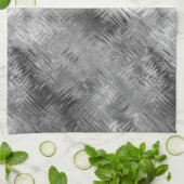 Hematite grijze gekramde textuur theedoek (Gevouwen)