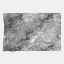 Hematite grijze gekramde textuur theedoek
